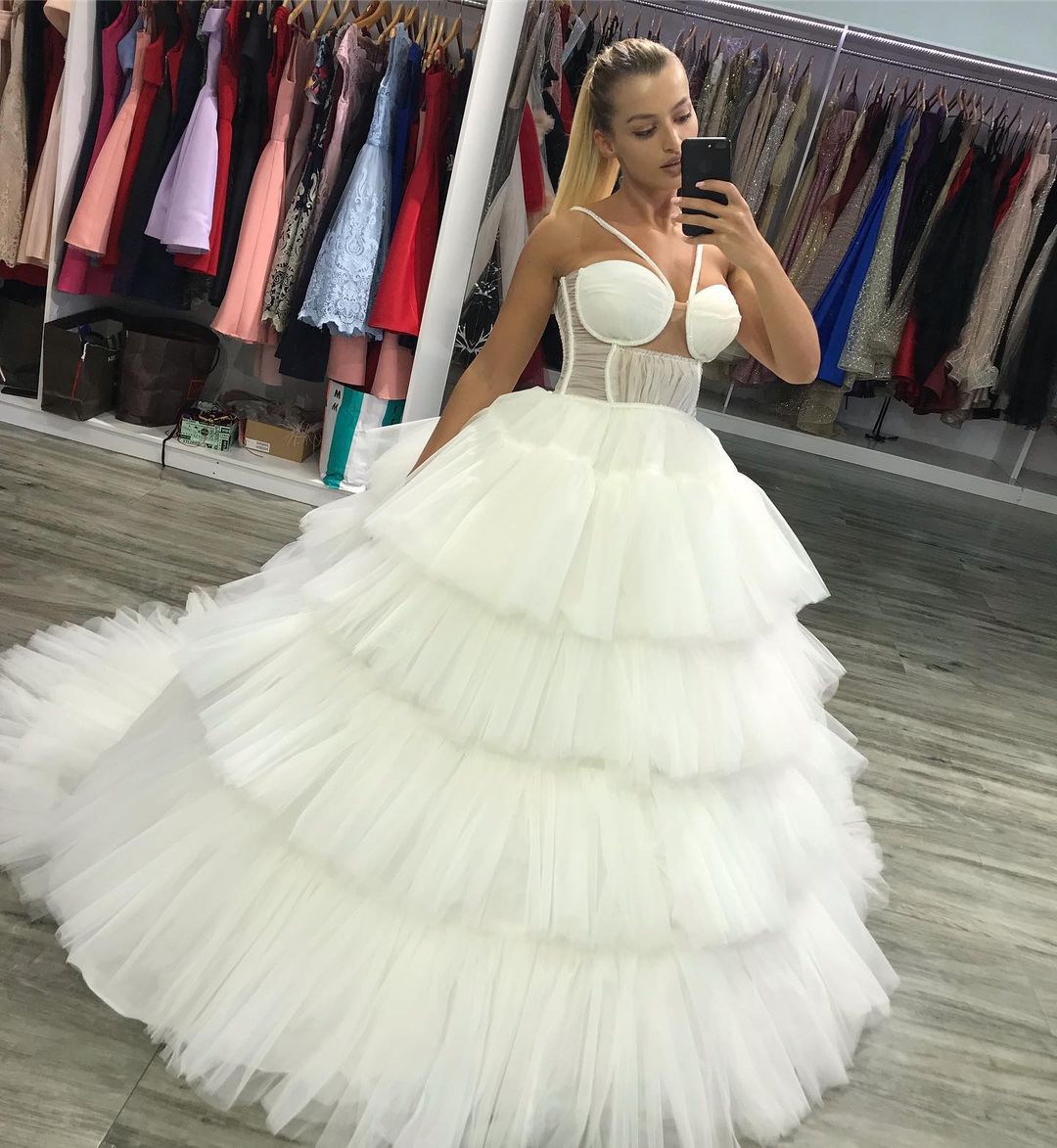 white christmas dresses Rochelle – Floral Feather Princess Wedding Dress by Milla Nova | Chicago &  Milwaukee main image 1