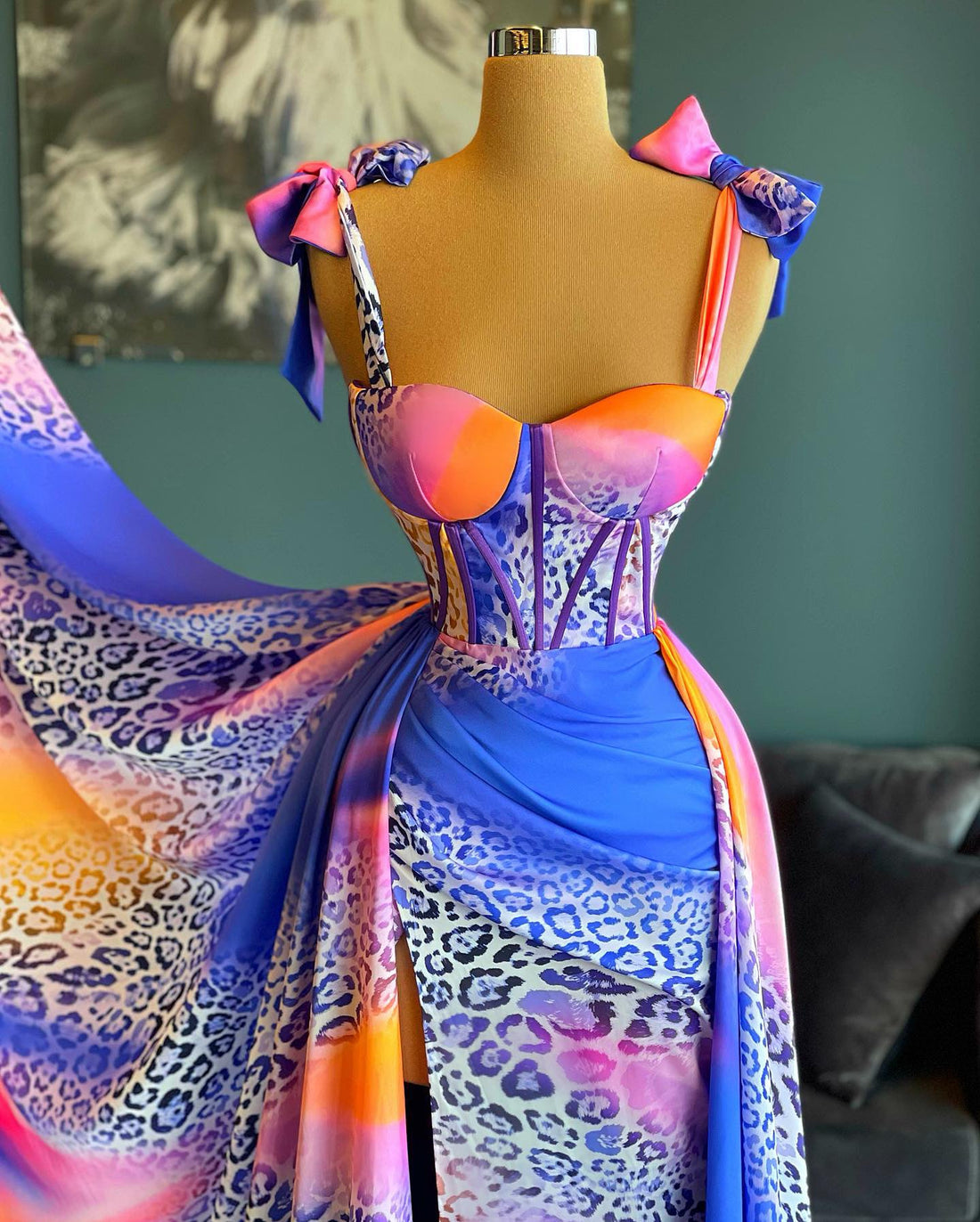 strapless open back dress Glitter Tulle Prom Dresses V Neck Spaghetti Straps
