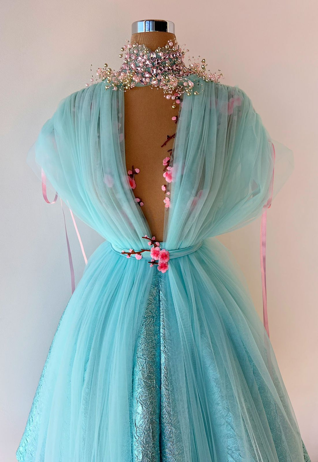 Valery Blue Elegant Evening Dress S / Blue