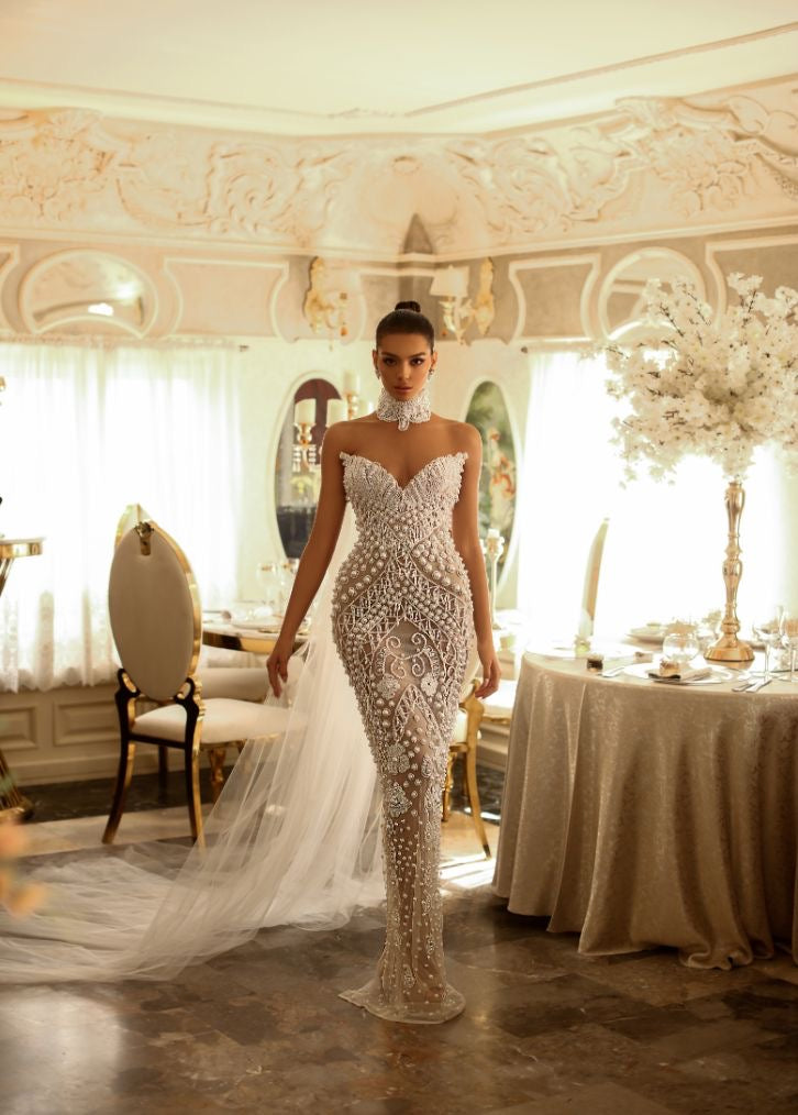 Alaia Elegant White Wedding Dress XL / White Alaia Elegant White Wedding Dress XL / White