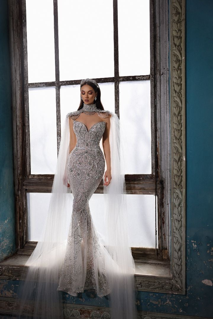 Madeleine Luxury White Wedding Dress L / White Madeleine Luxury White Wedding Dress L / White