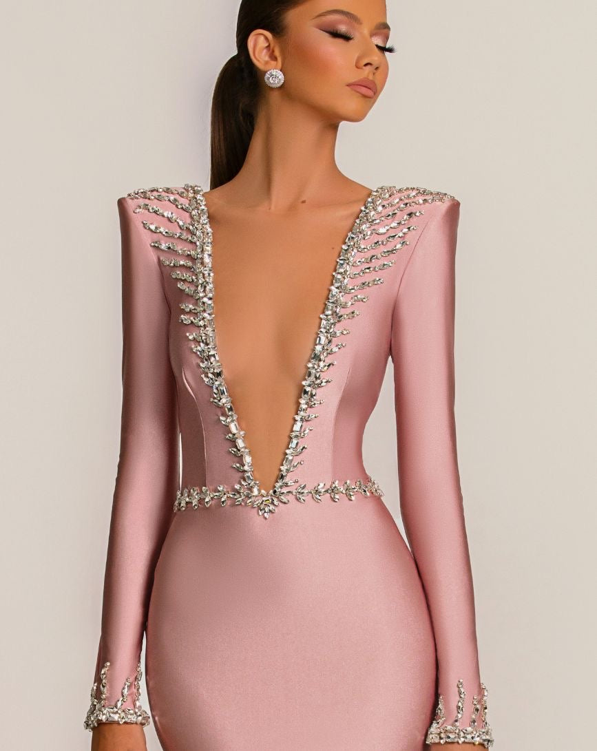 cleo pink dress Azazie Cleo Junior