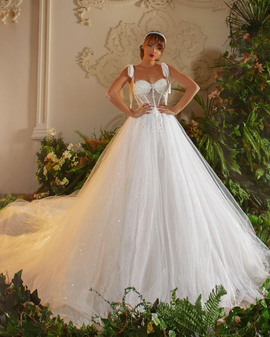 Elanna Luxury White Wedding Dress XXXL / White Elanna Luxury White Wedding Dress XXXL / White