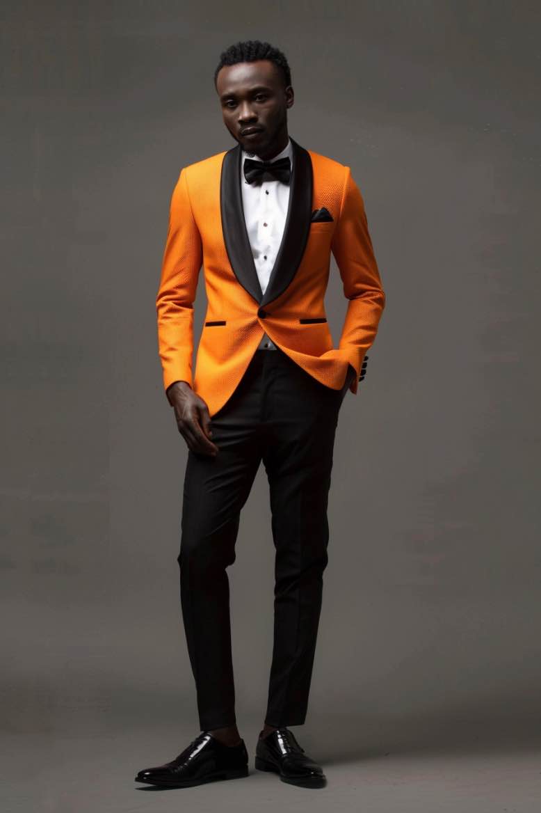orange tuxedo dress Sabine Long Sleeve Tuxedo Dress Sheath Mini