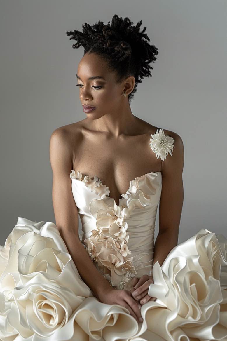 belle off the shoulder dress Belle Luxurious Princess off Shoulder White Mermaid Gown Wedding Dress L / White