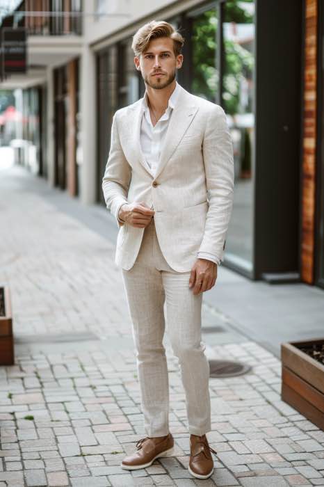 dress shirt for linen suit Your Guide To Wearing A Linen Suit This Summer