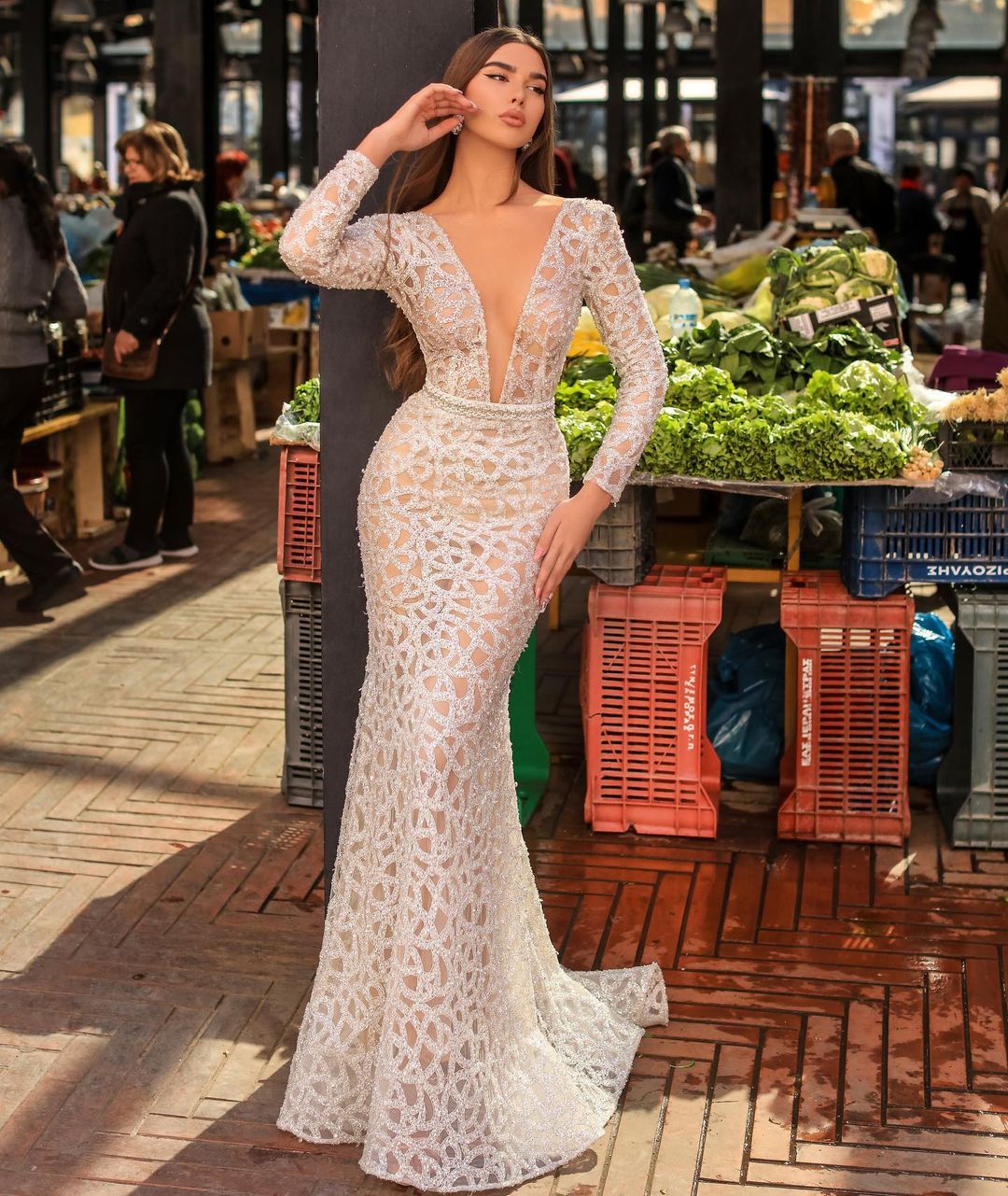 2020 elegant wedding dresses BYG 2020 elegant V neck long sleeves wedding dress for bride – BYG Wedding  Factory