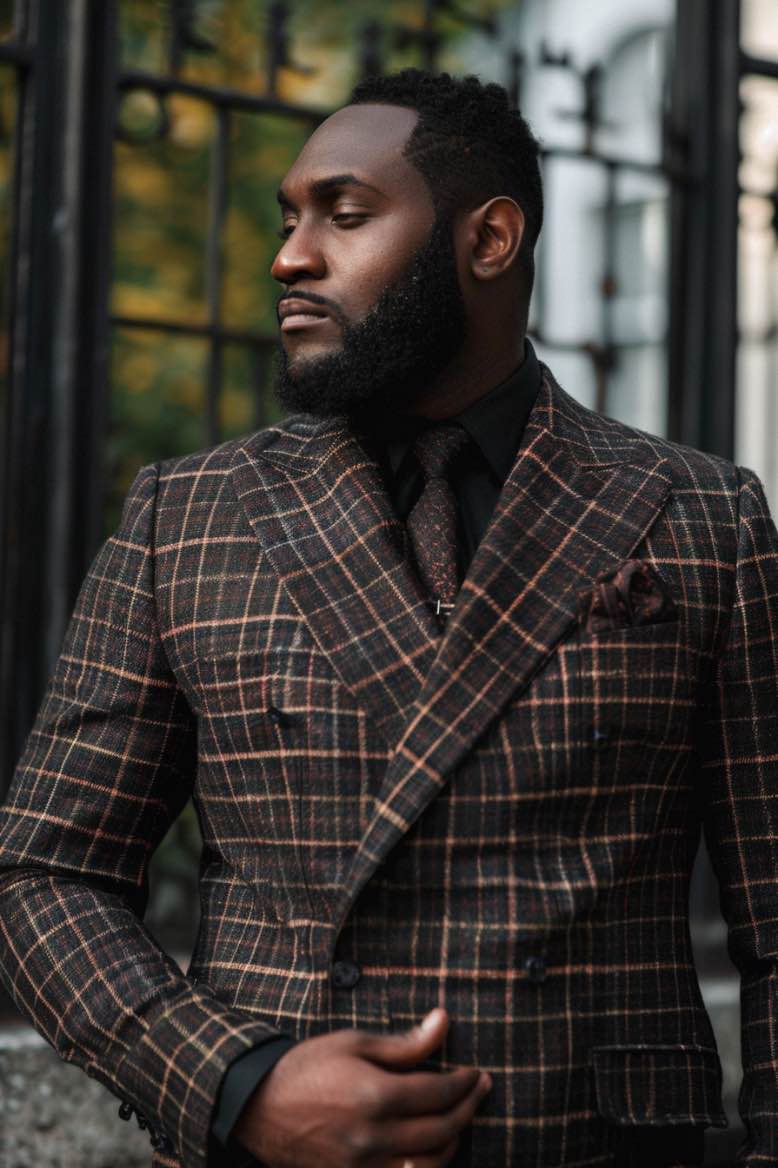 Ayan High Quality Brown Plus Size Men Beautiful Suit – D&D Clothing