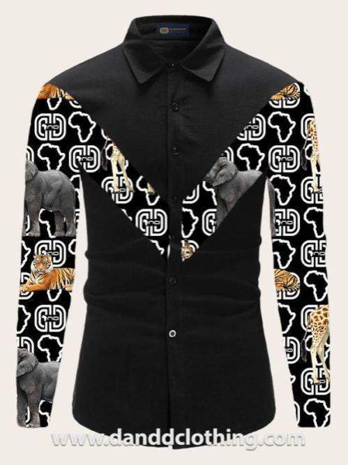 African Black Shirt Animals M-Style most