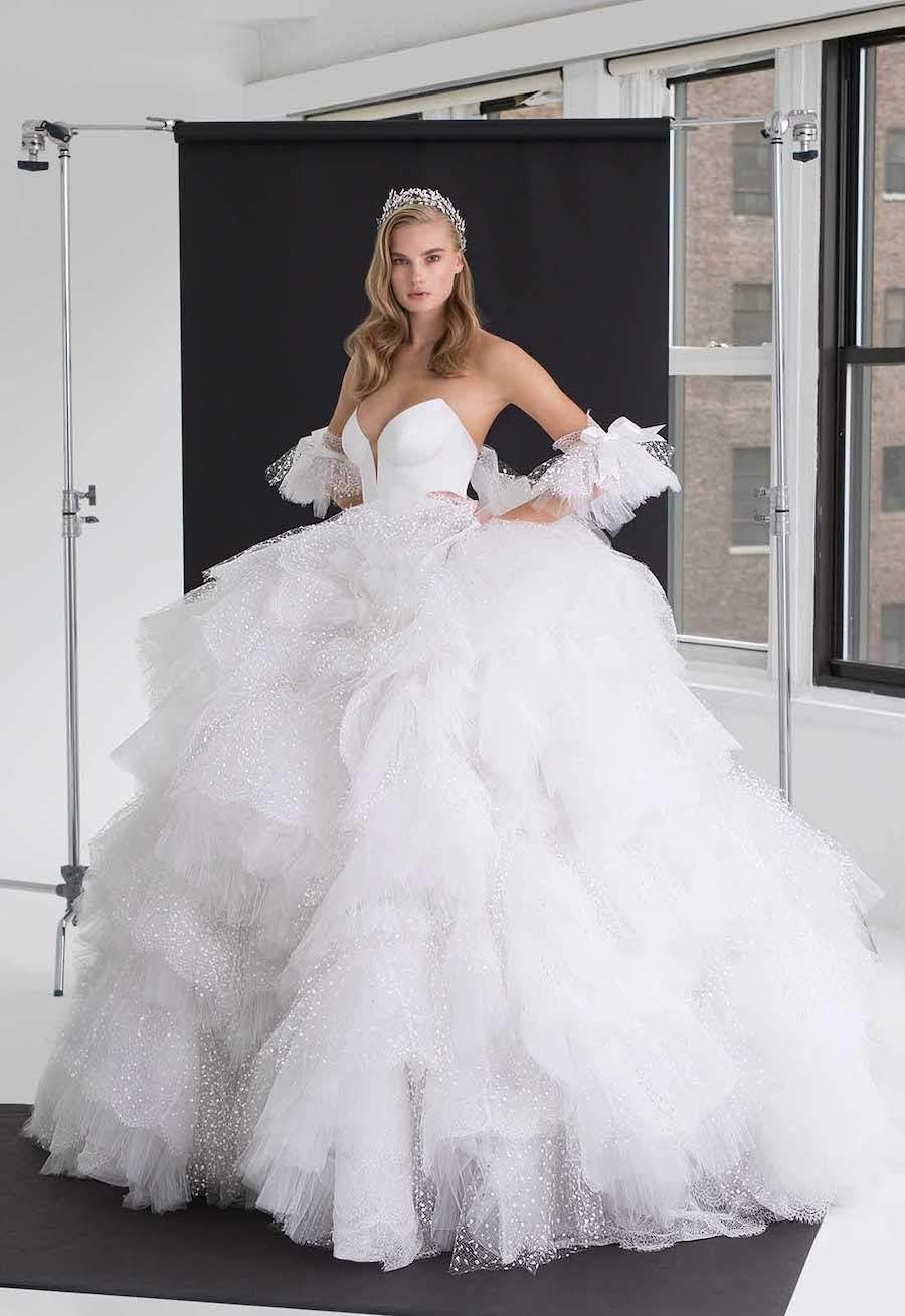 White Puffy Ball Princess wedding gown