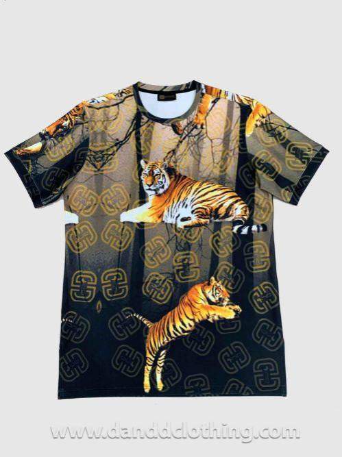Men T-Shirt Tiger Print-African Wear for Men,Men T-shirts,T-shirts