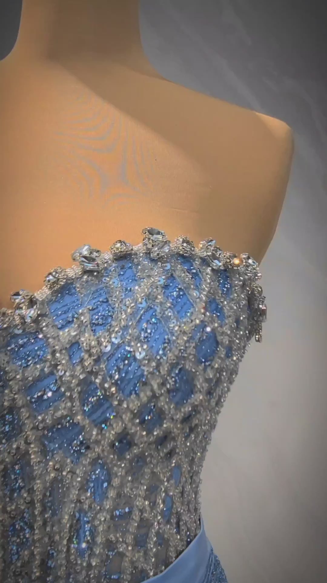 Blue Brilliance Swarovski Dress – D&D Clothing