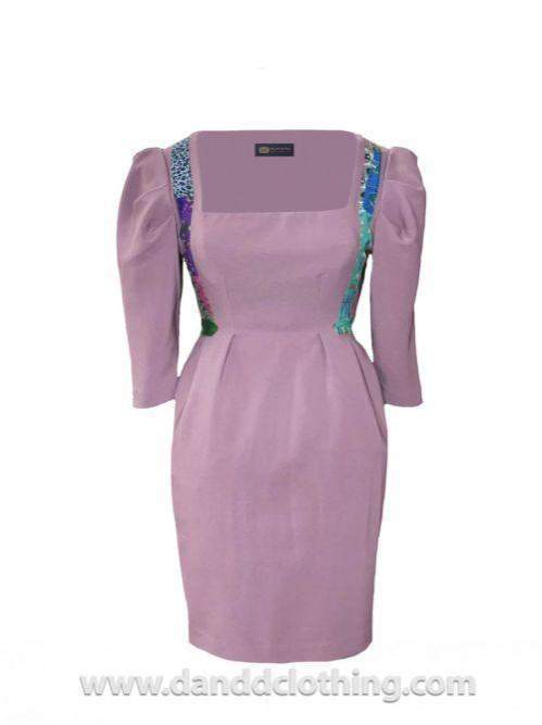 African Pink Ladies Dress-AFRICAN WEAR FOR WOMEN,Dresses,Pink