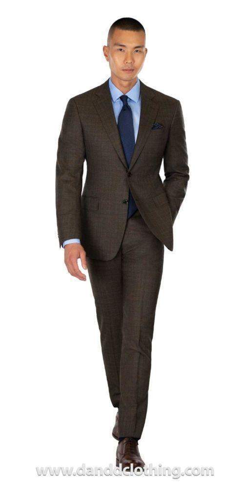 Brown Check Suit S / XL / Wool