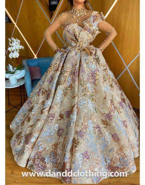 Luxury Evening Dress With Puffy Skirt S Luxury Evening Dress With Puffy Skirt S