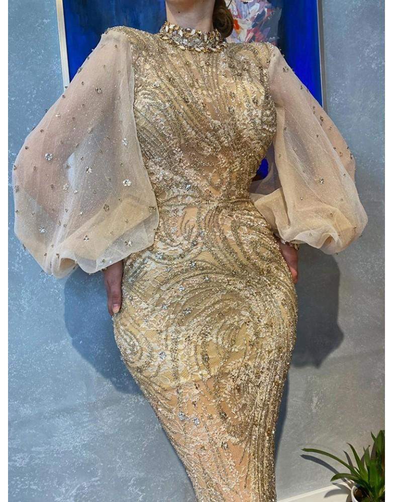 gold net dress Backless Diamante Mesh Mini Party Dress