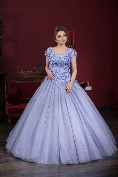 Luxury Evening Gown Princess Purple XXXL / Violet / Lace Luxury Evening Gown Princess Purple XXXL / Violet / Lace