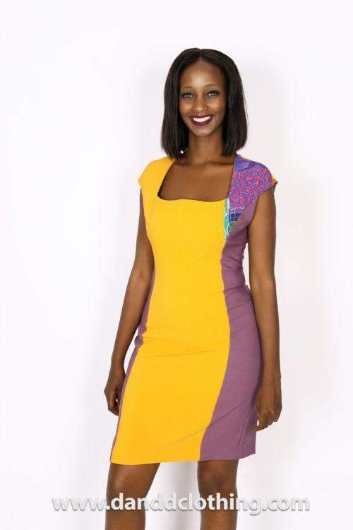 Ladies Office Dress Yellow XL / Yellow / Stretchy