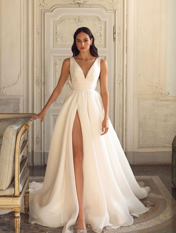 sleeves white wedding dress The Whitby Gown in White Chantilly Lace 14 / White Chantilly Lace