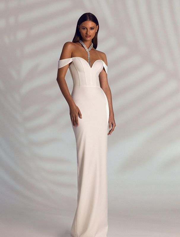 splendid off the shoulder dress Splendid White Wedding Dress| Wedding Gowns XXXL / White / Satin