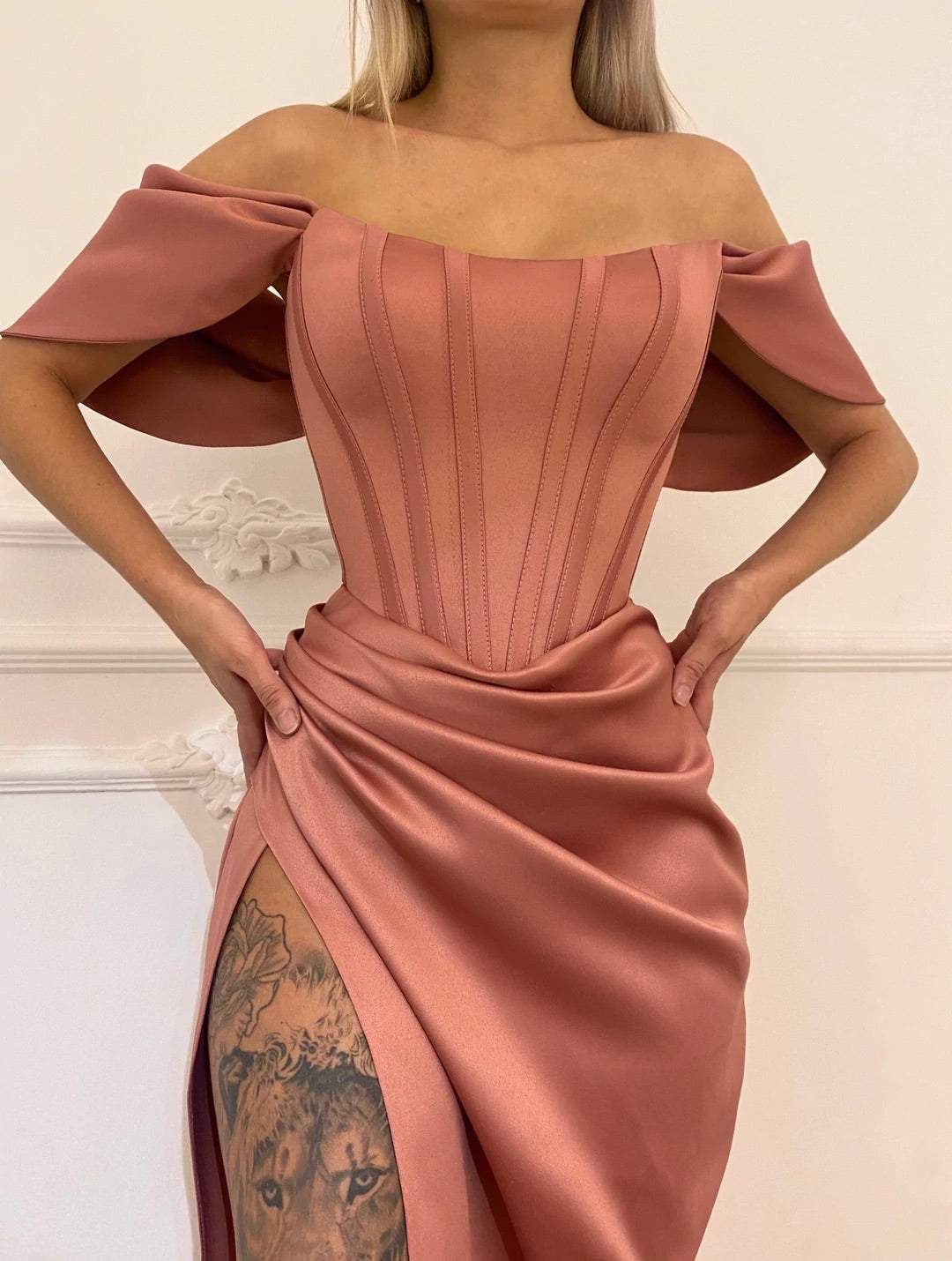 Peony Peach Evening Dress Peony Peach Evening Dress