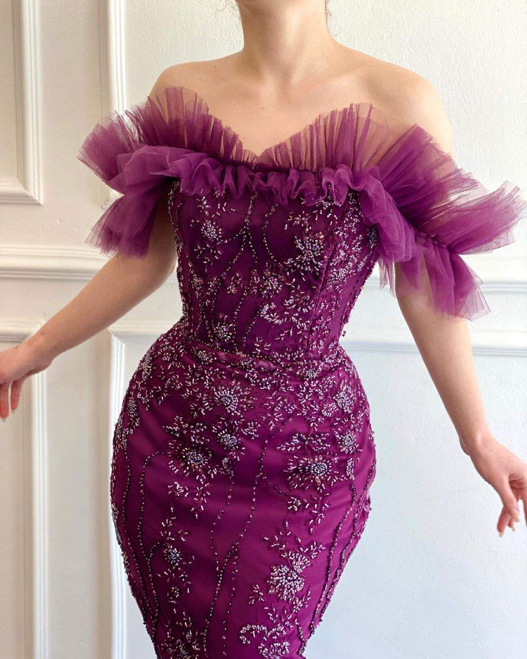 Hypnotic Purple Evening Dress| Latest Evening Dresses L / Purple / Lace Hypnotic Purple Evening Dress| Latest Evening Dresses L / Purple / Lace