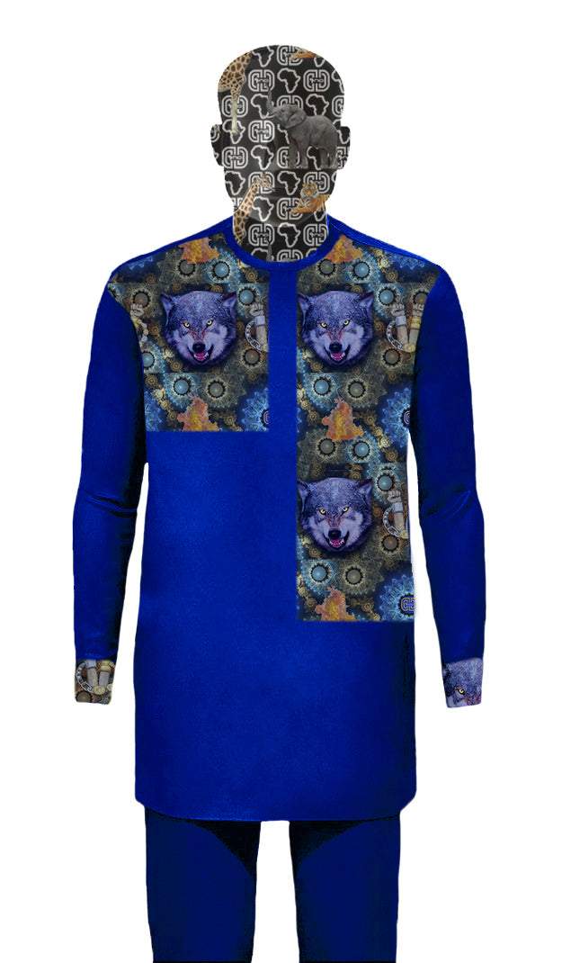 African Blue Native Outfit Akin-danddclothing-African Wear for Men,Traditionals