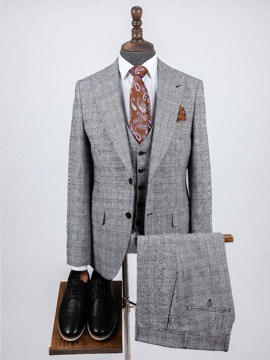 Stone Pure Linen Men Summer Suit – D&D Clothing
