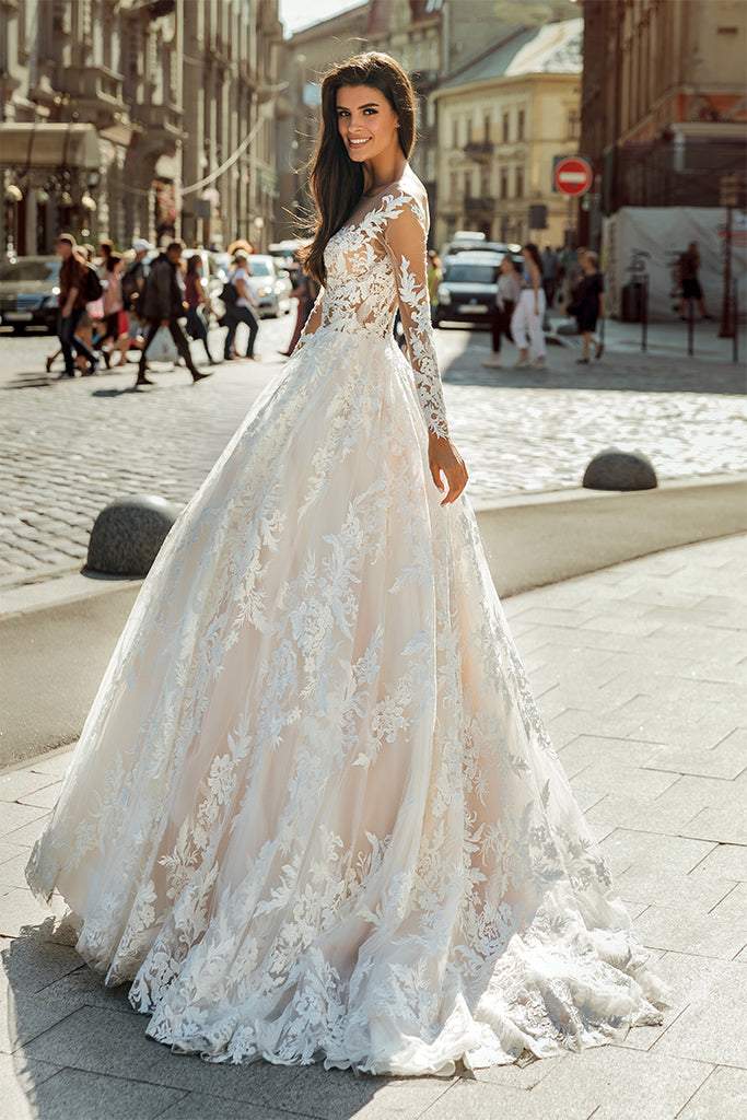 Coconut White Wedding Dress| Wedding Gowns XL / White / Lace