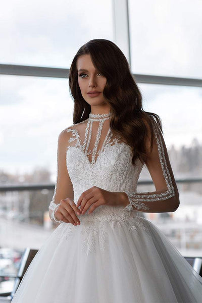 Youthful White Wedding Dress-danddclothing-Ball Gown,Classic Elegant Gowns,Royal Wedding Dresses,White