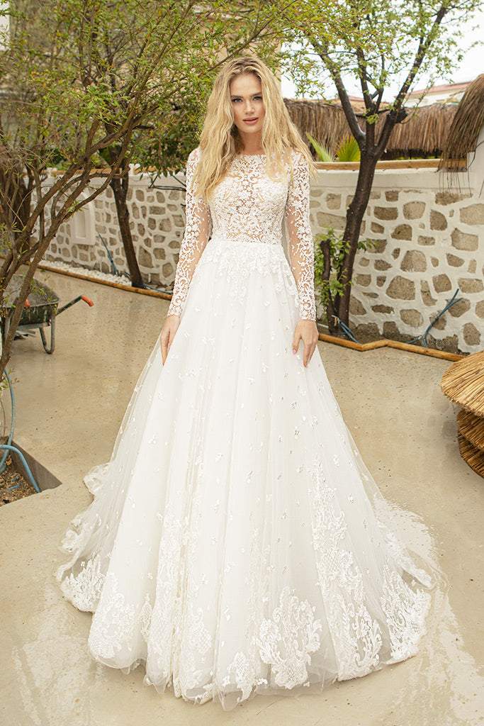 Cotton White Wedding Dress | Wedding Gowns M / White / Lace Cotton White Wedding Dress | Wedding Gowns M / White / Lace