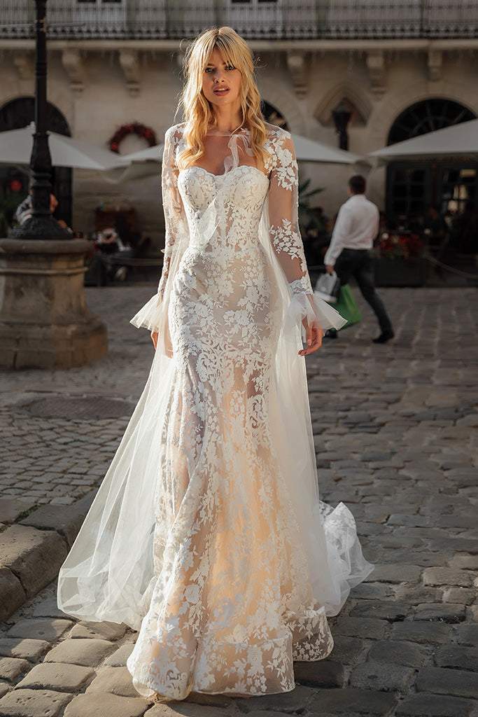 Soft Salt Wedding Dress| Wedding Gowns M / Salt / Lace Soft Salt Wedding Dress| Wedding Gowns M / Salt / Lace