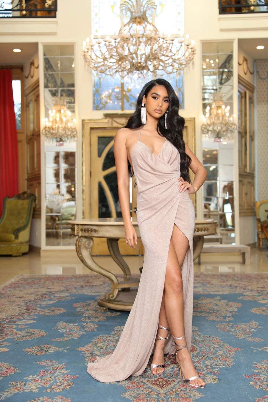 Delightful Crme Evening Dress |Party Dresses XL / CREME / Satin Delightful Crme Evening Dress |Party Dresses XL / CREME / Satin