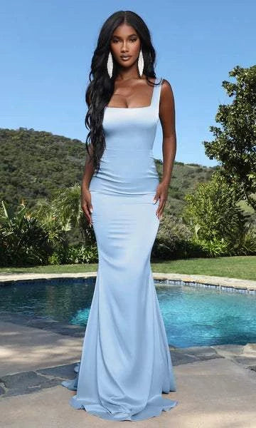 Yent Blue Evening Dress| Evening Dresses XXL / Blue / Satin Yent Blue Evening Dress| Evening Dresses XXL / Blue / Satin