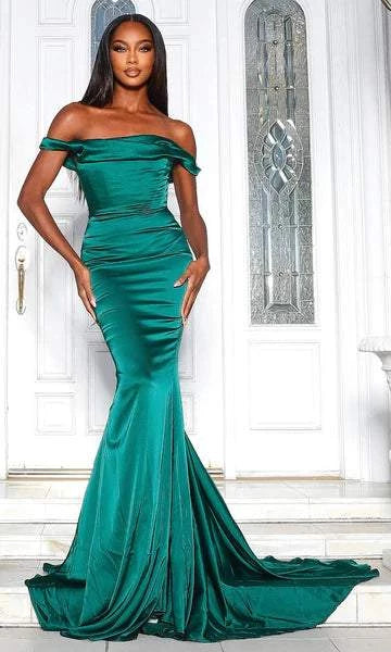 Thy Green Evening Dress| Evening Dresses S / Green / Satin Thy Green Evening Dress| Evening Dresses S / Green / Satin
