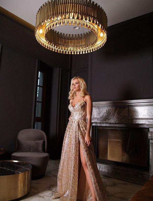 Stag Golden Evening Dress| Latest Evening Dresses – D&D Clothing