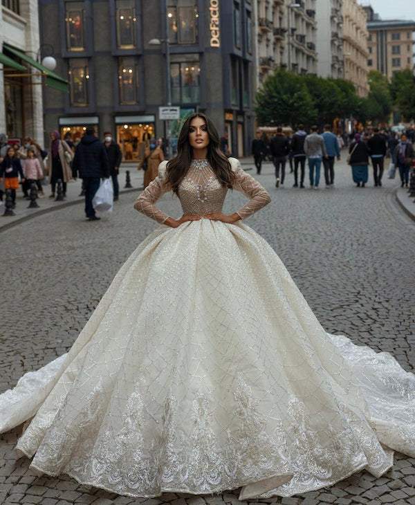 Peony Cream Wedding Dress| Wedding Gowns XS / Cream / Lace Peony Cream Wedding Dress| Wedding Gowns XS / Cream / Lace