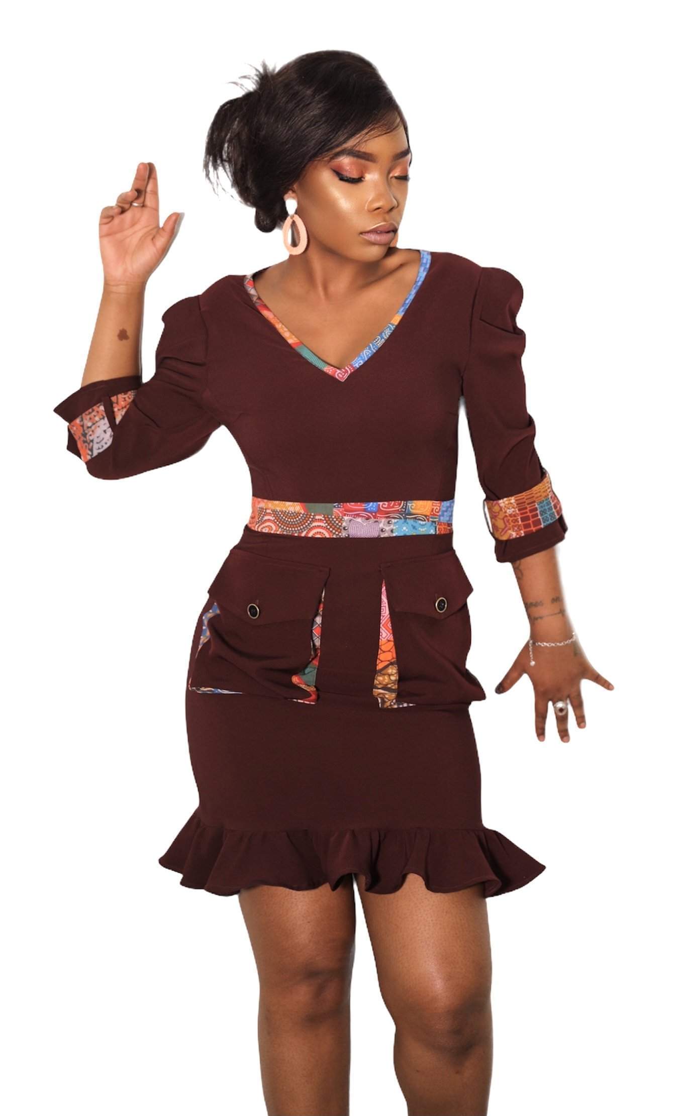 Maroon traditional outlet dresses