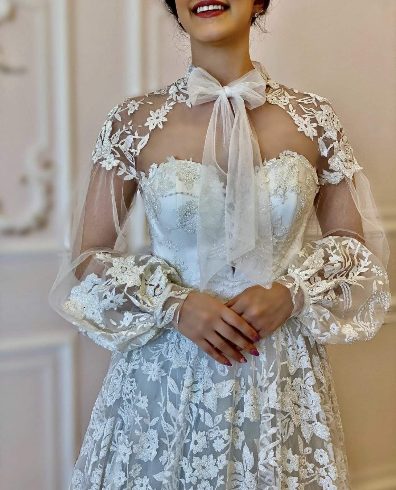 Wedding Dress with Lace A Line Xs / White