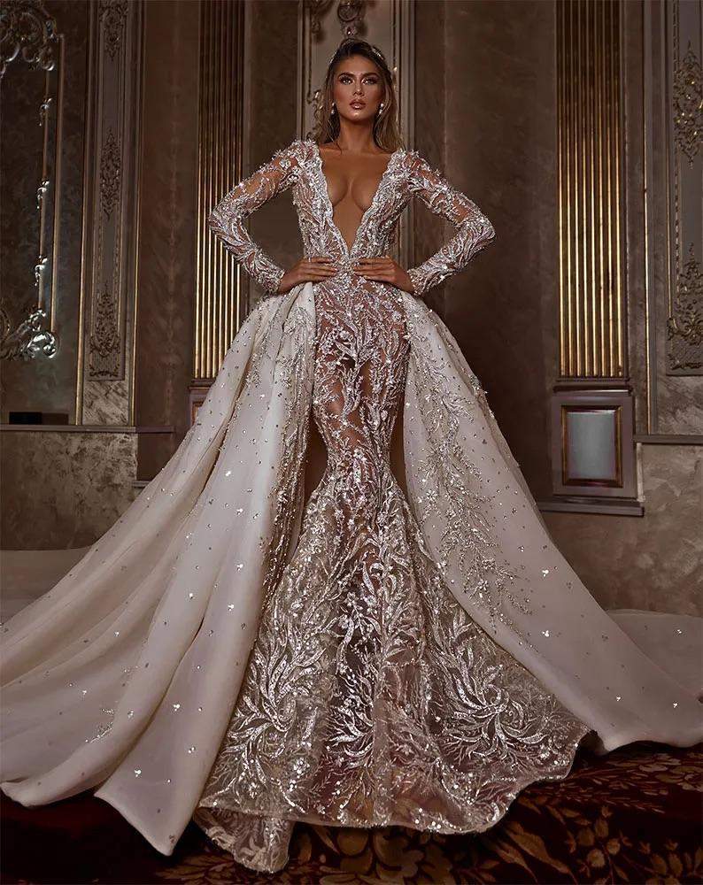 Wedding Gown Swarovski with Detachable Skirt - Main Image