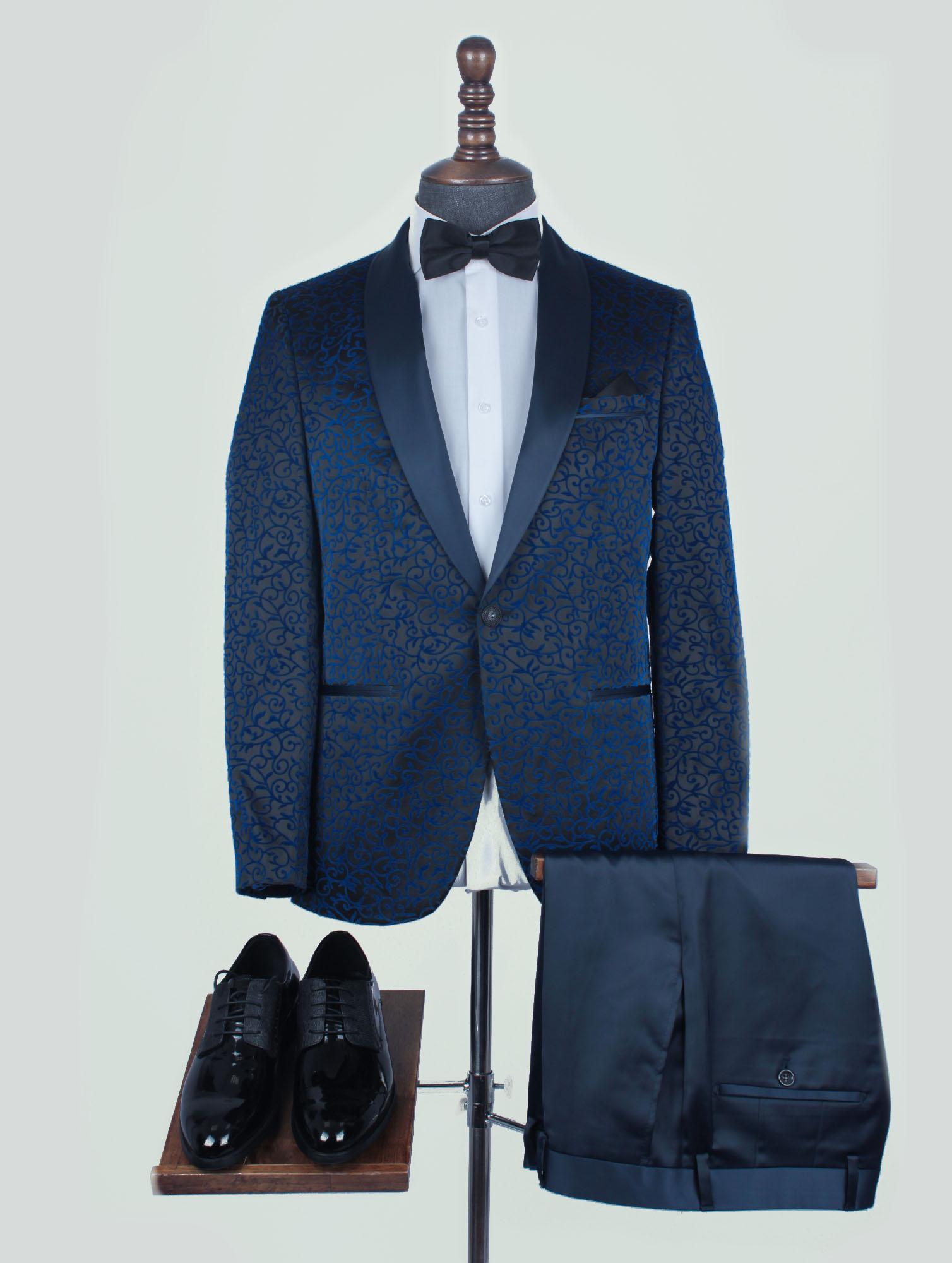 14530 Blue Tuxedo Suit For Men