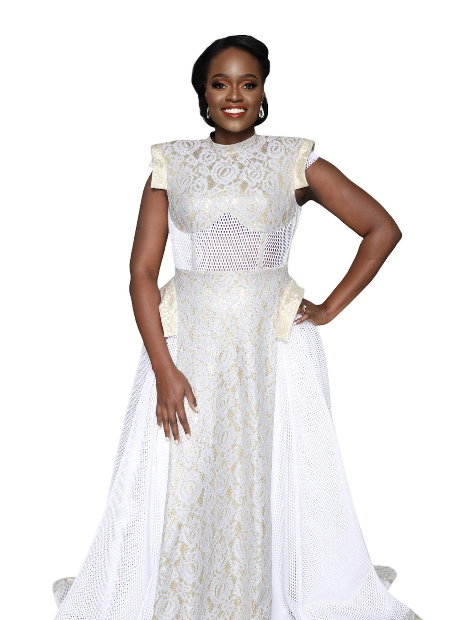 Princess Fairy tail Wedding Dress XL / White