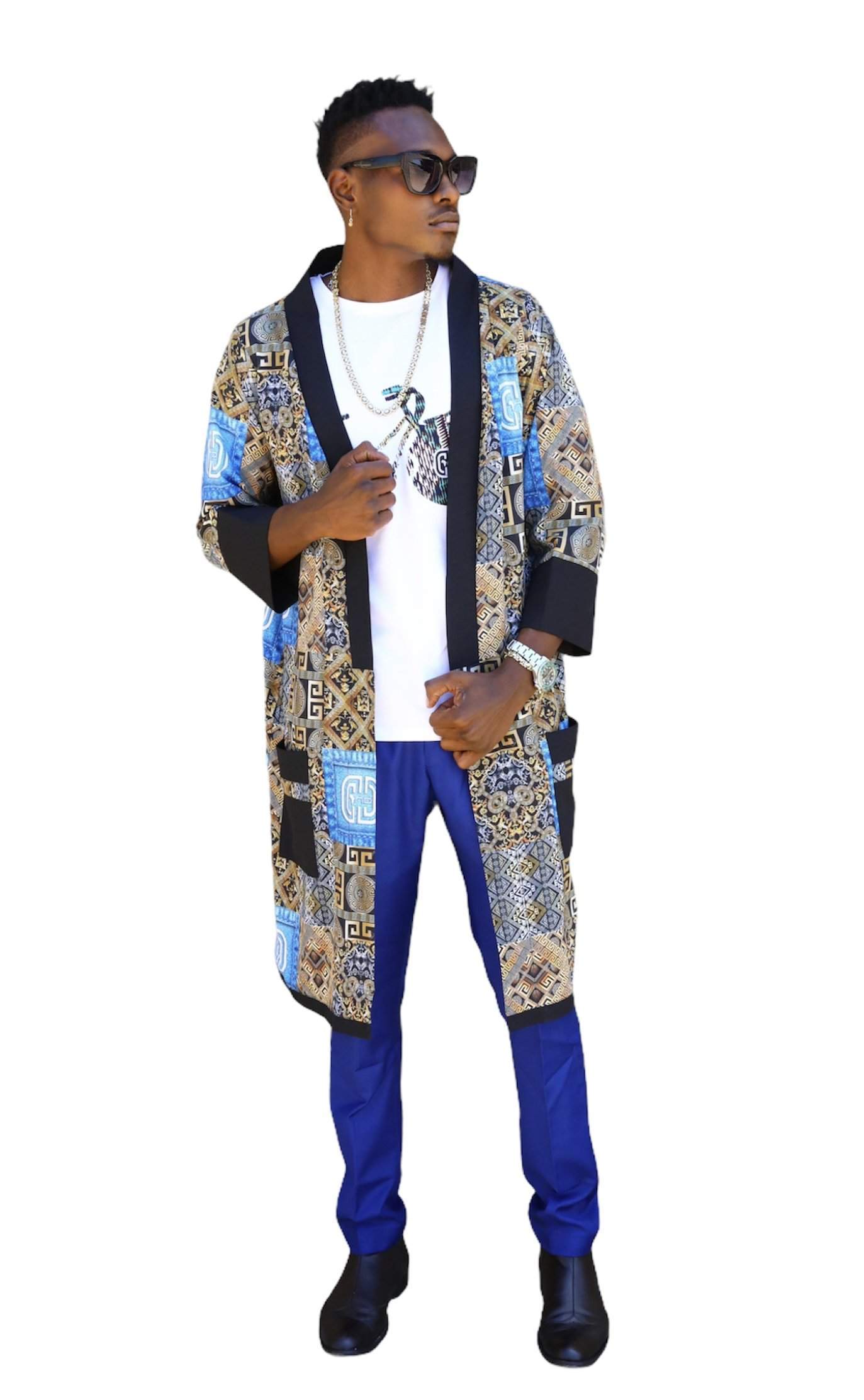 African Stylish D&D Print Kimono jacket – D&D Clothing