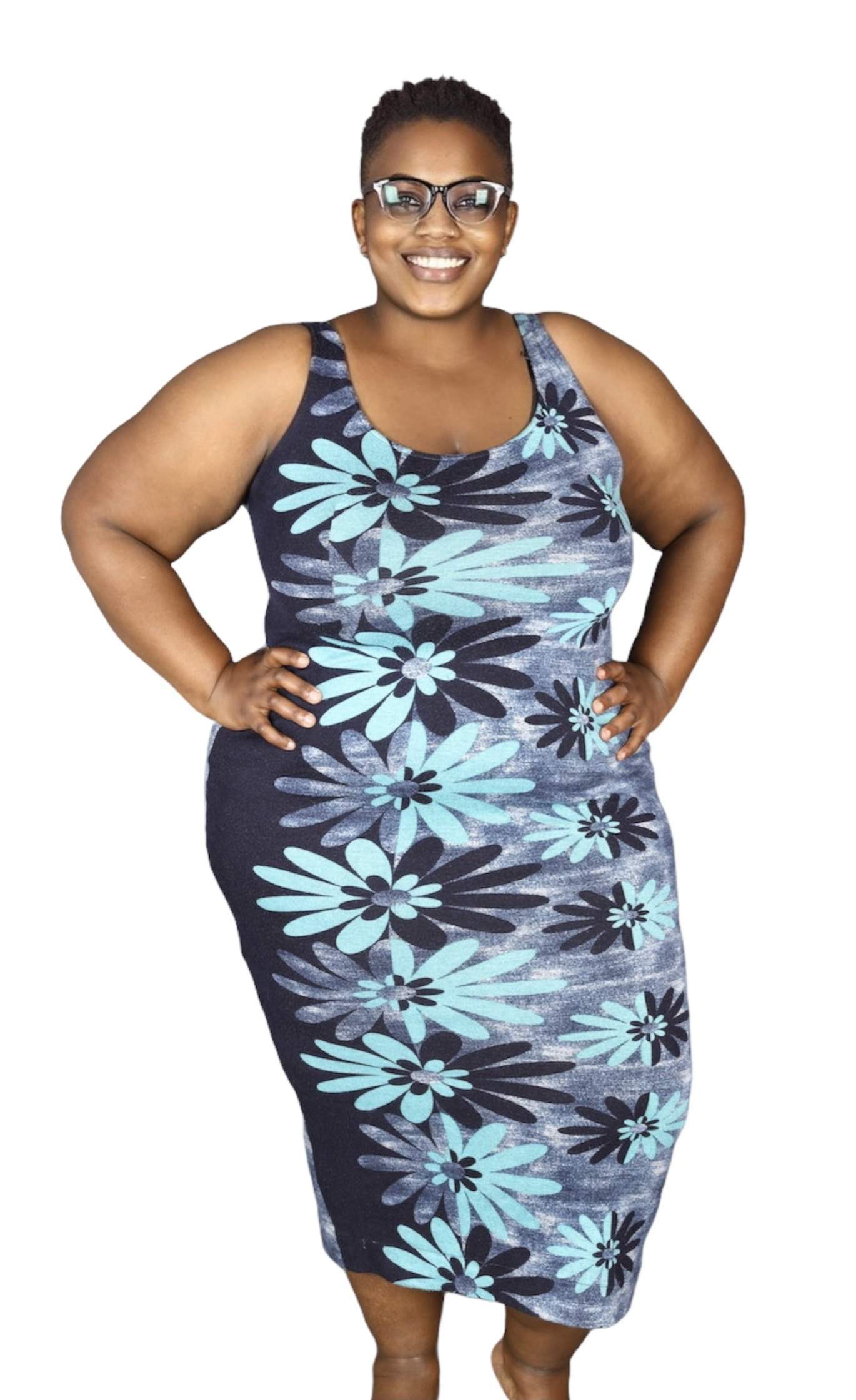 Plus Size Long Dress Blue Xs / Blue