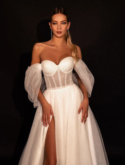 Violet White Wedding Dress