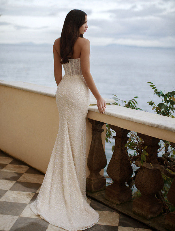Jasmine Elegant Off-Shoulder White Wedding Dress