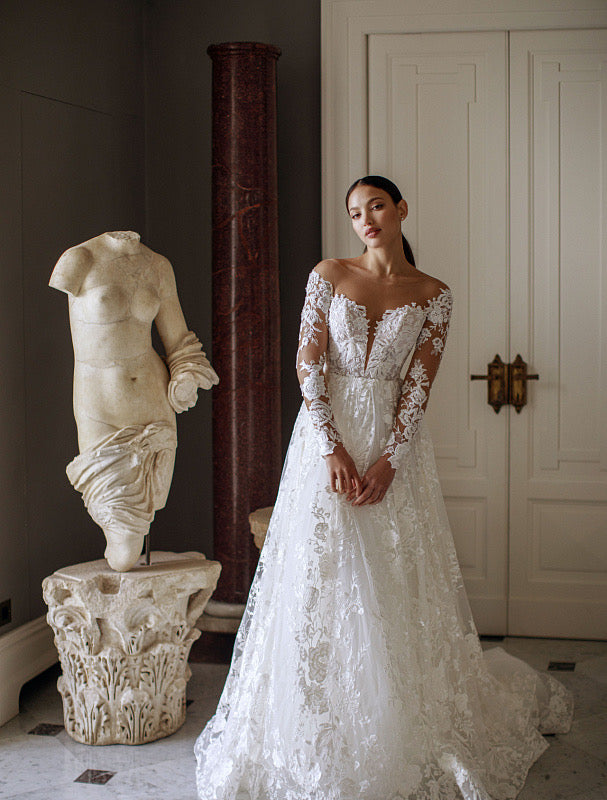 Lexi Beautiful Off-Shoulder White Wedding Dress