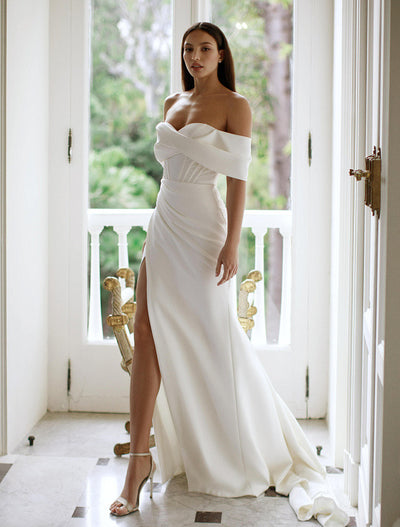 Payton Beautiful Off-Shoulder White Wedding Dress