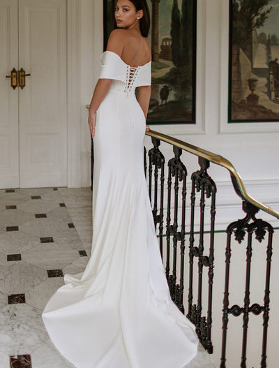 Payton Beautiful Off-Shoulder White Wedding Dress