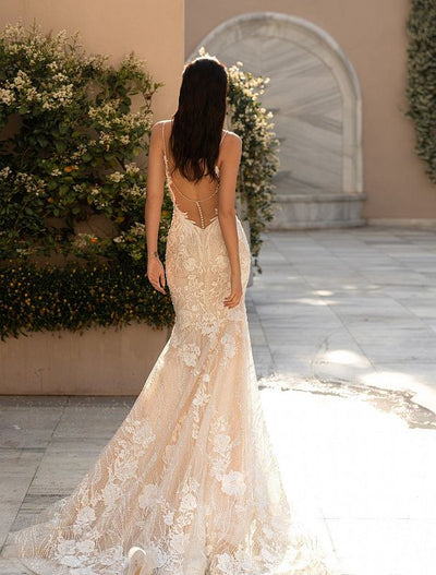Logan Beautiful V-Neck White Wedding Dress